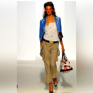 Marni Beige Pants With Suspenders SZ 44 US 10